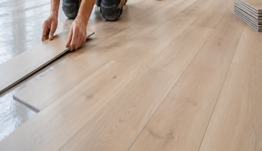 Light luxury vinyl plank flooring